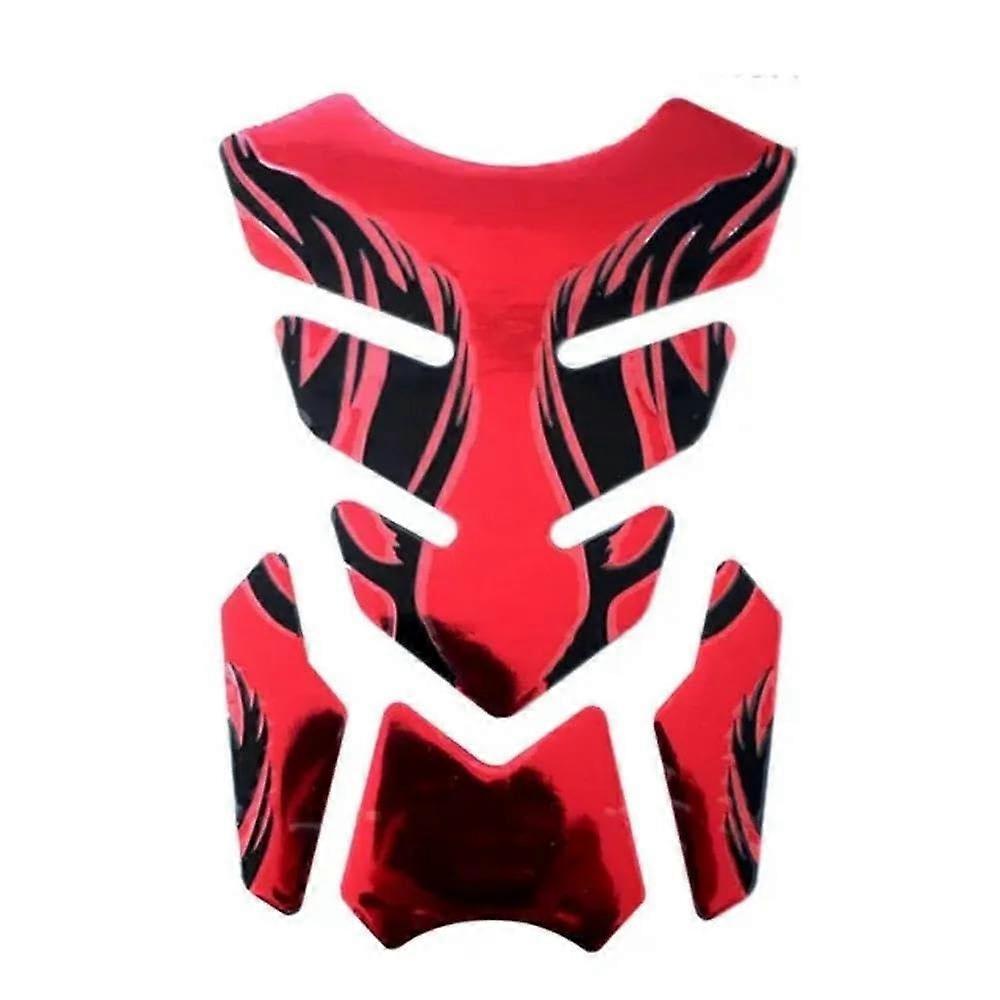 Tank Cap Sticker Carbon Universal Motorcycle Tank Pad Protector 3D Decal Red
