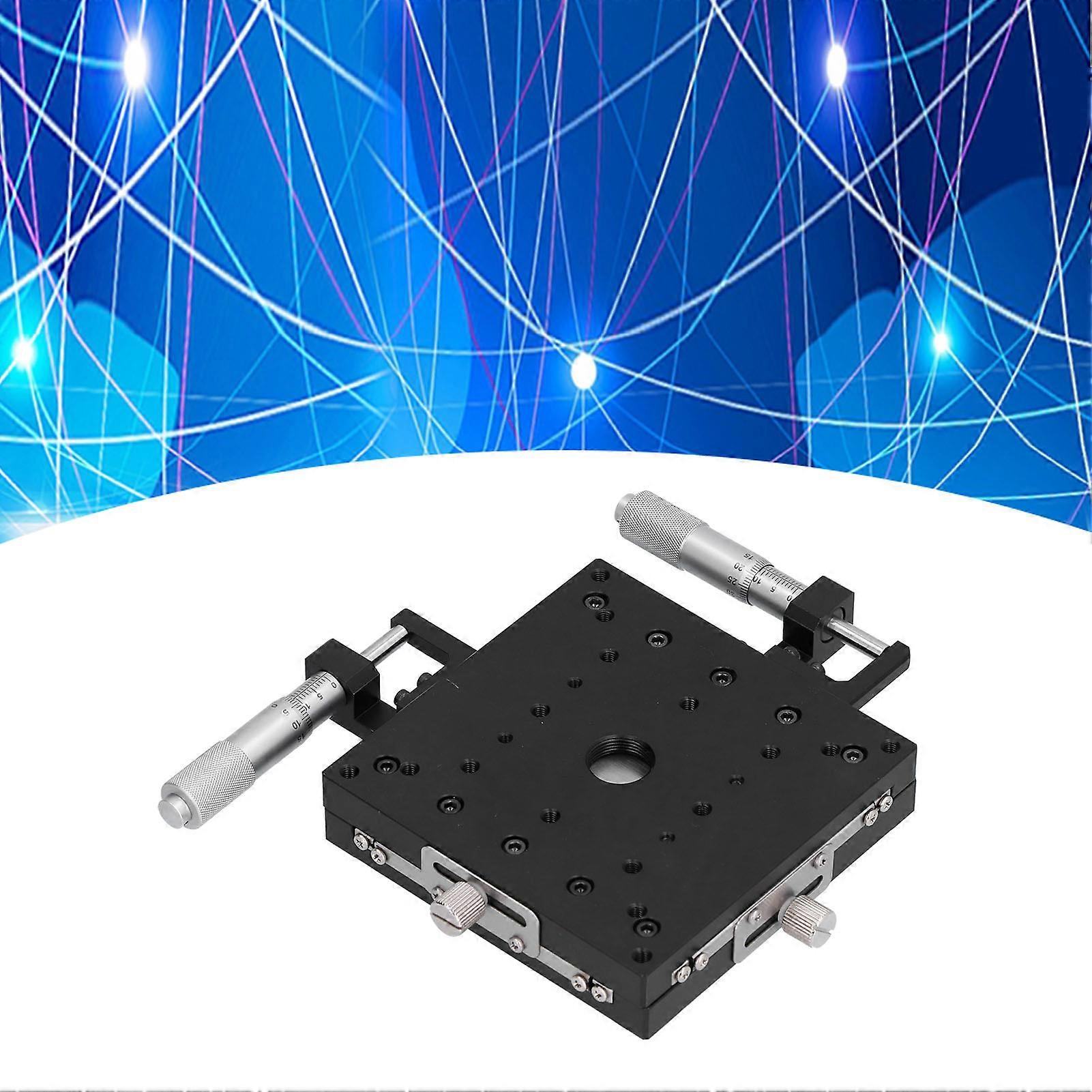 Translation Stage X Y Axes Sliding Table Micrometer Cross Roller Guide 100mmx100mm M2WGA100