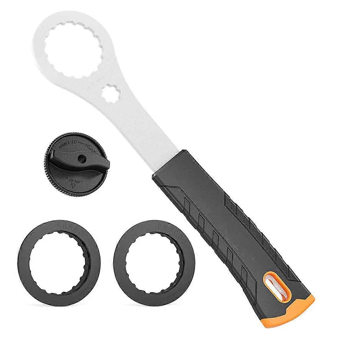 Bicycle center lockring tool, compatible with bicycle bottom bracket wrench