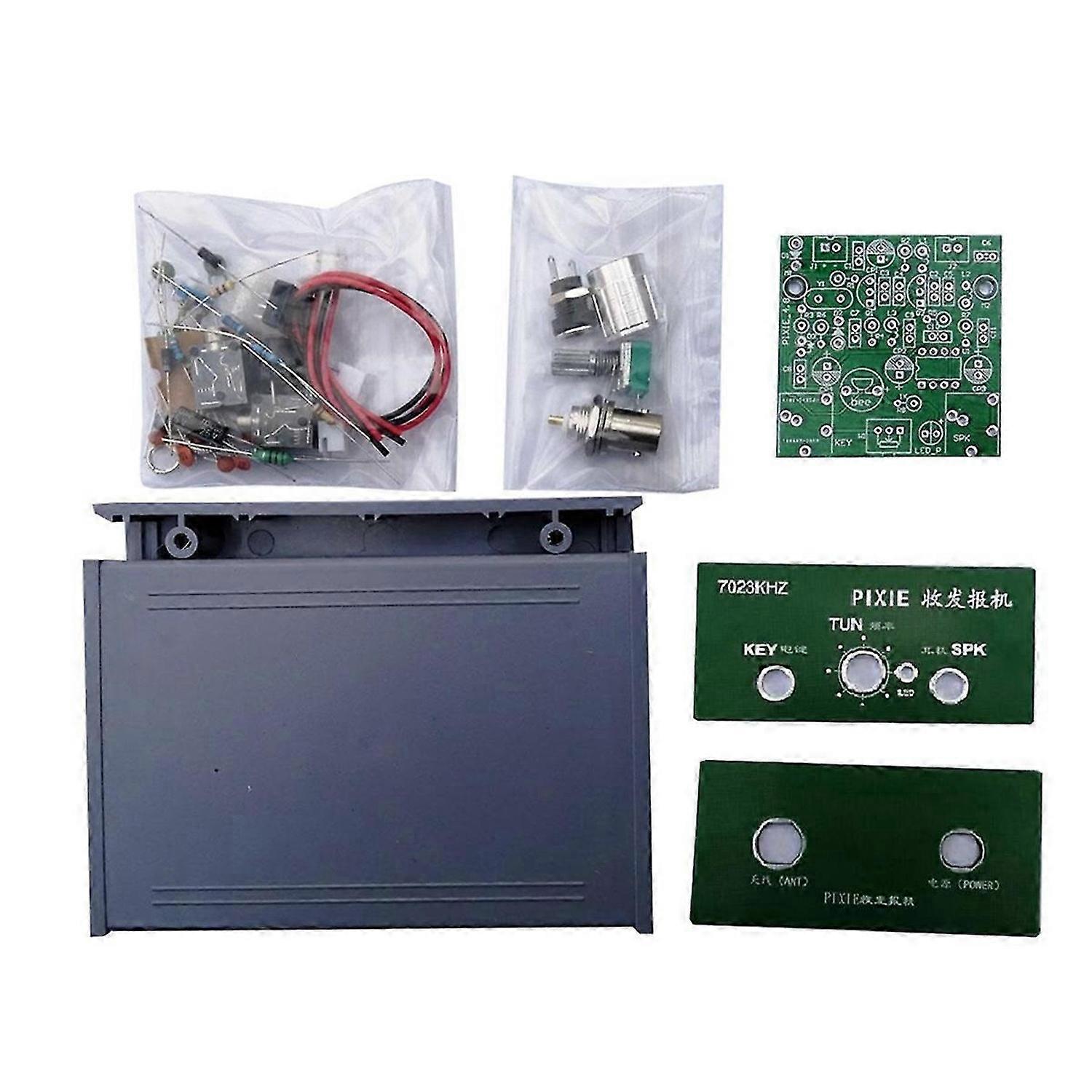 PIXIE CW Shortwave Transceiver Kit 7023KHZ with Enclosure Complete DIY Set for Arduino-Compatible Mo