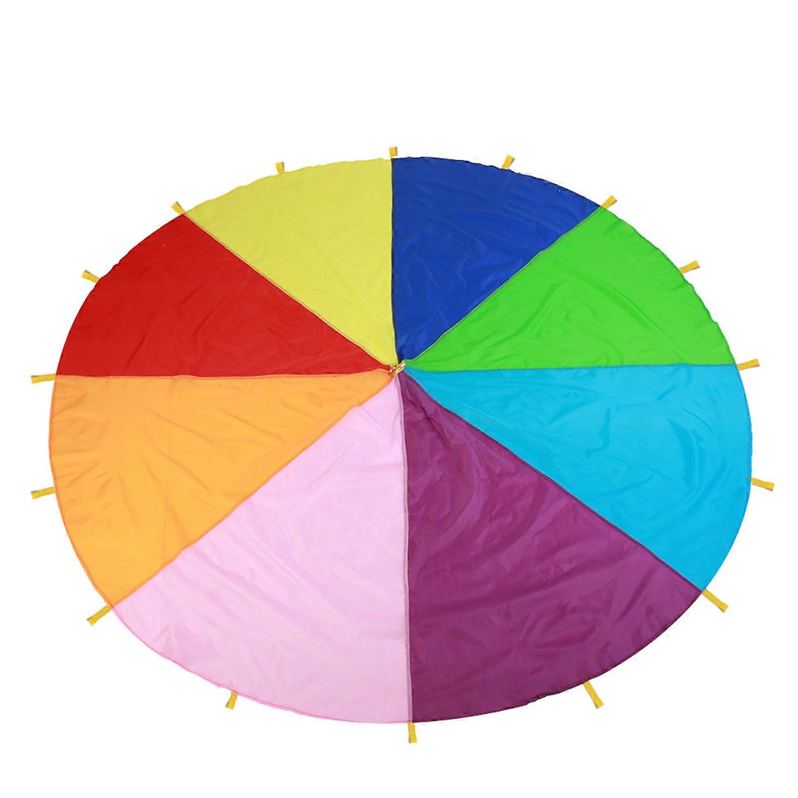 Kids Rainbow Parachute Multicolor Outdoor Play Development Exercise (3m)