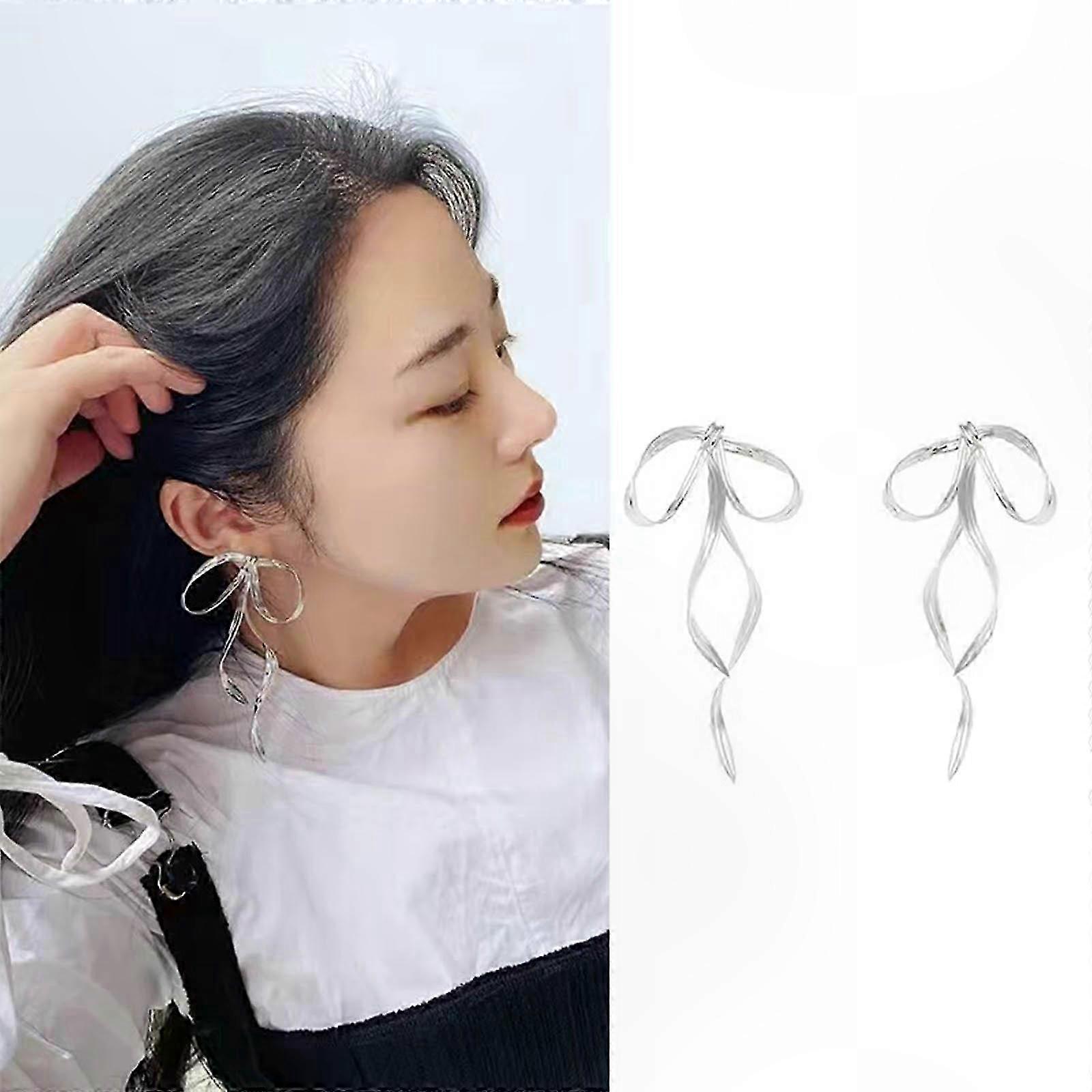 Elegant Bowknot Dangle Earrings for Everyday Use