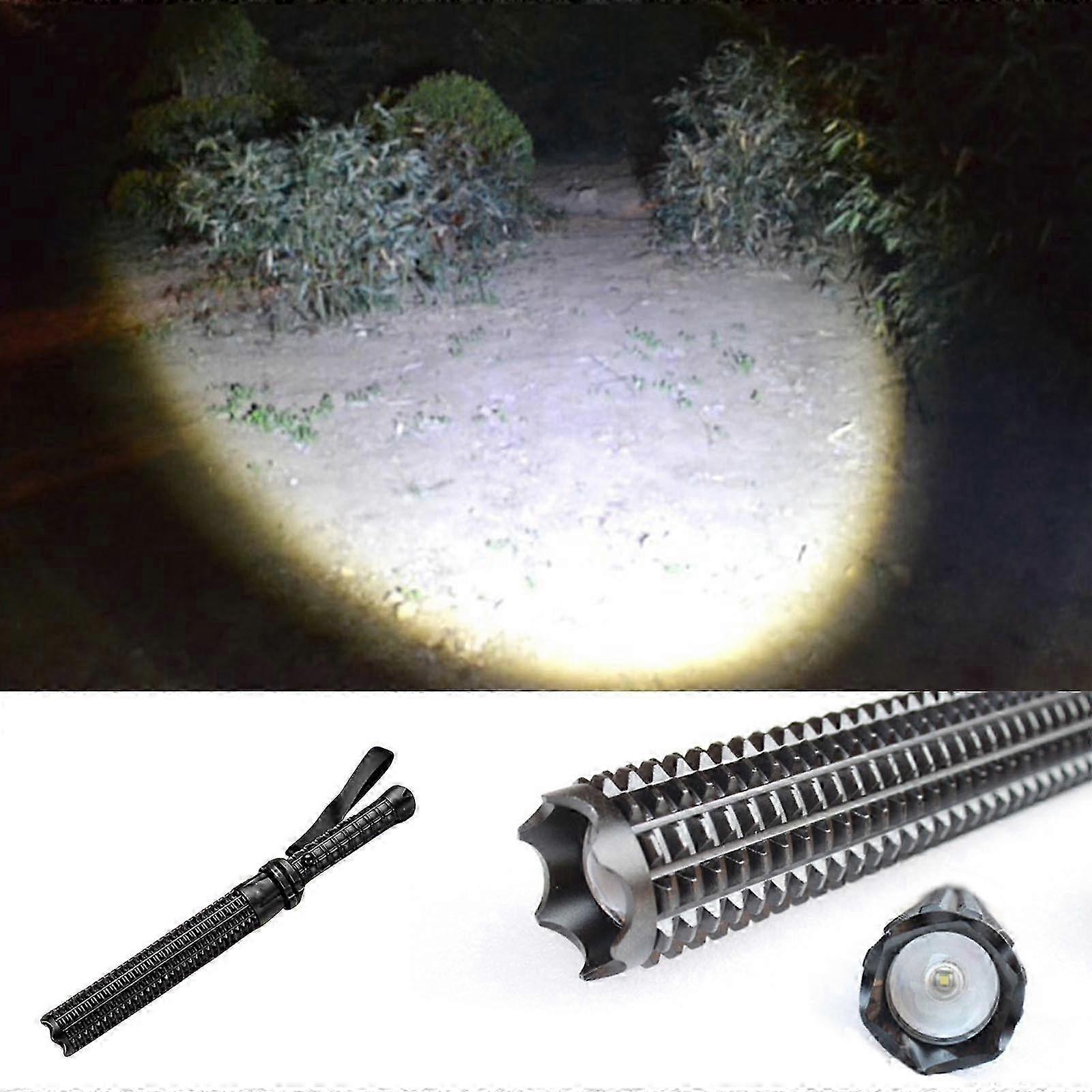 Strong Flashlight Wolf Tooth Stick Telescopic Wideangle Charging Longrange HH 2025