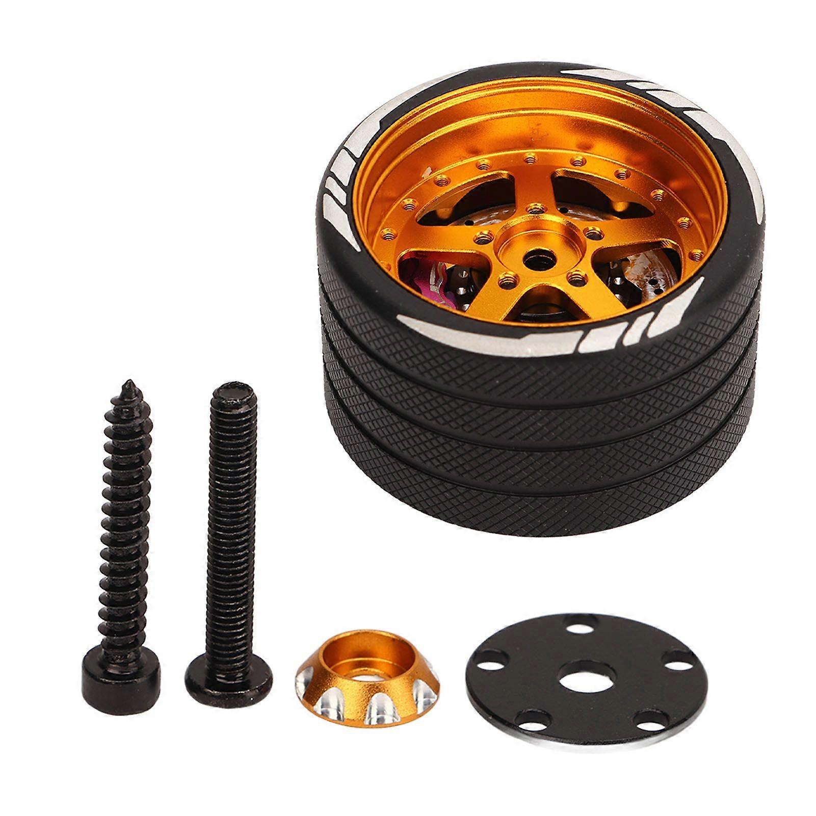 RC Transmitter Steering Wheel Aluminum Alloy Trigger One Handed Control Adapter for FLYSKY NB4 RC Car Controller Gold