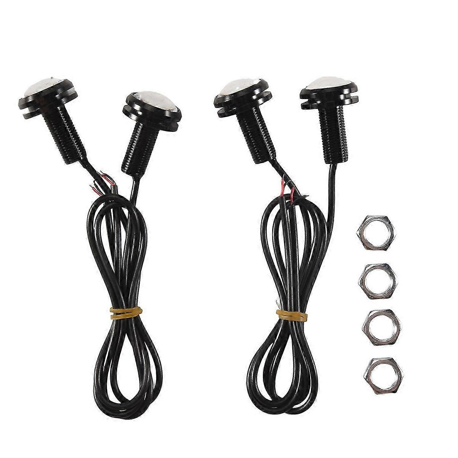 4X Led Boat Light Ip68 Luz Spotlight Luminous Color (White Light)