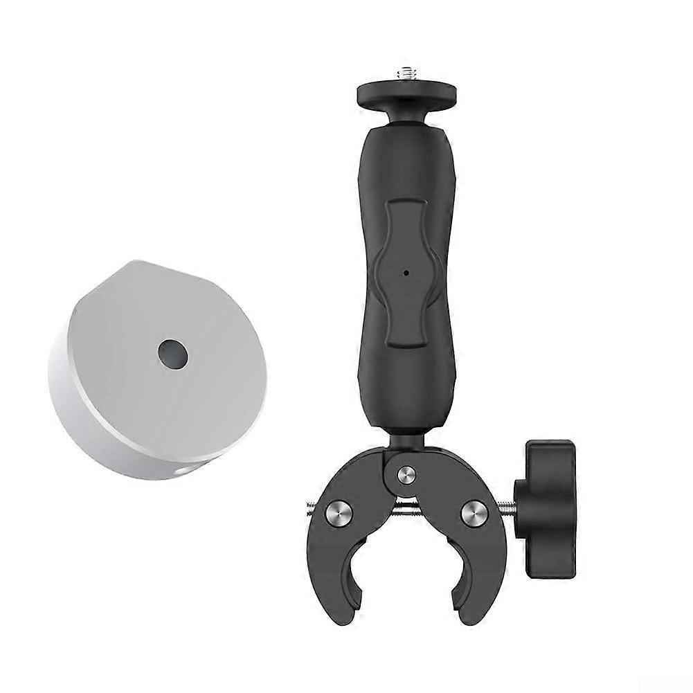 Adjustable for Starlink Mini Mount Bracket Round Tube Clamp Aluminum Adapter Angle Adjustable Holder for RV Roof Black