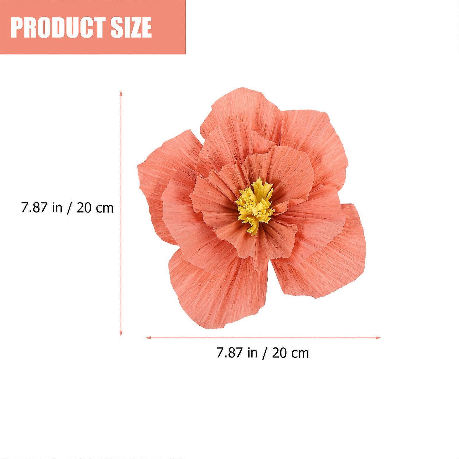 Decor Flower 5Pcs Faux Flower Heads Event Decor Artificial Material Assorted Color