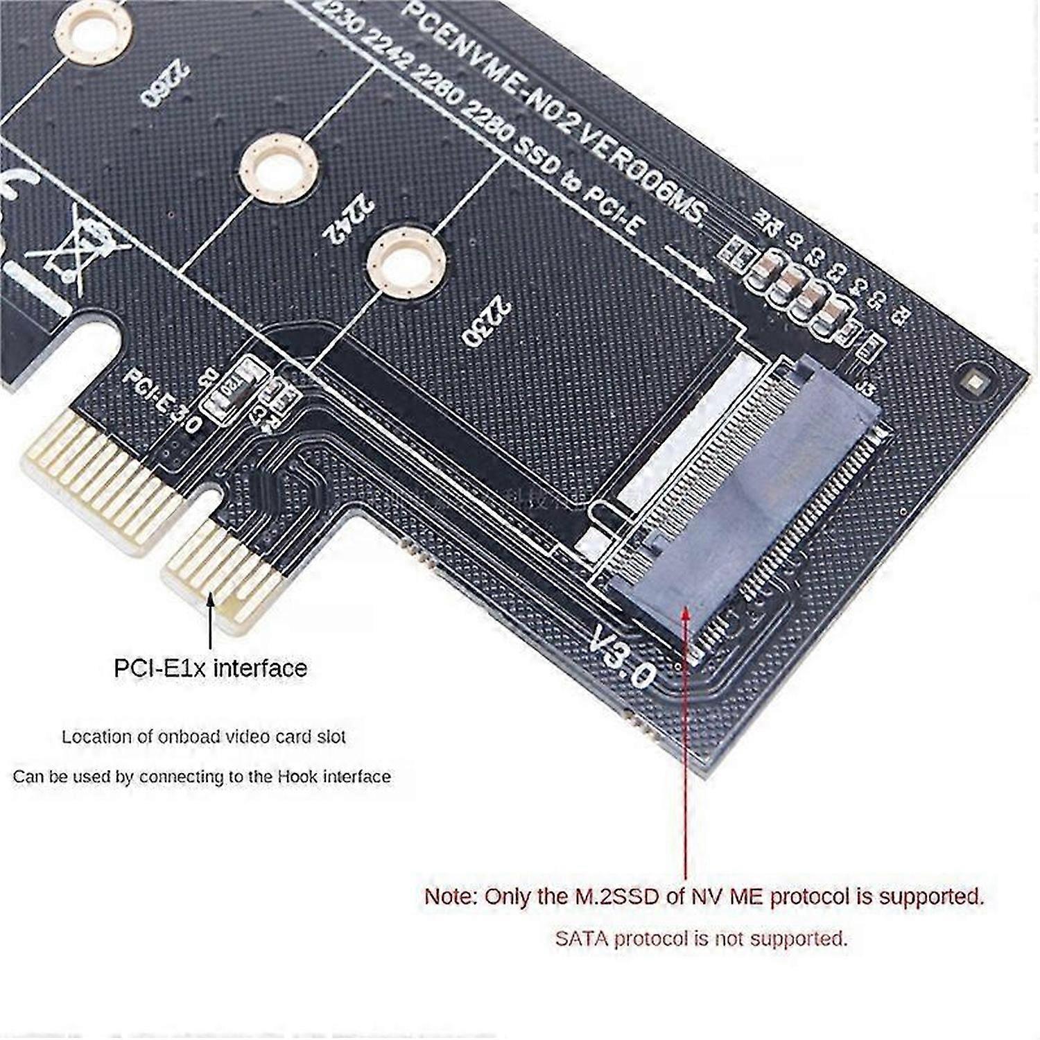 M.2 PCIe Adapter, M.2 to PCI E3.0 X1 Expansion Card,M2 SSD NGFF NVME(M Key) to PCIe 3.0 x 1 for Desk