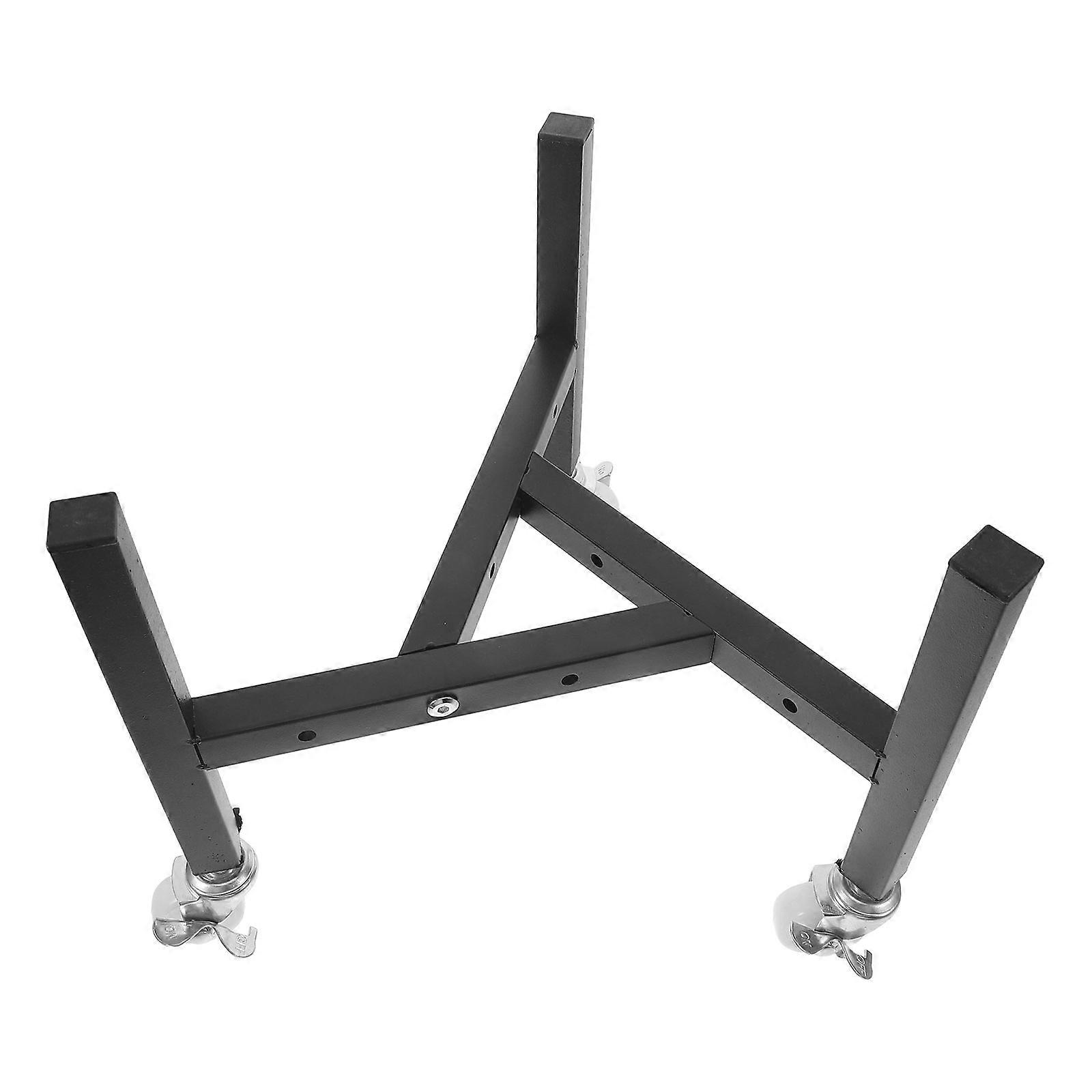 Spacesaving Metal Plant Stand With Wheels Heavy Duty Decorative Pots Container Black 7.7×7.7×7.7in Indoor Plants 1Pack