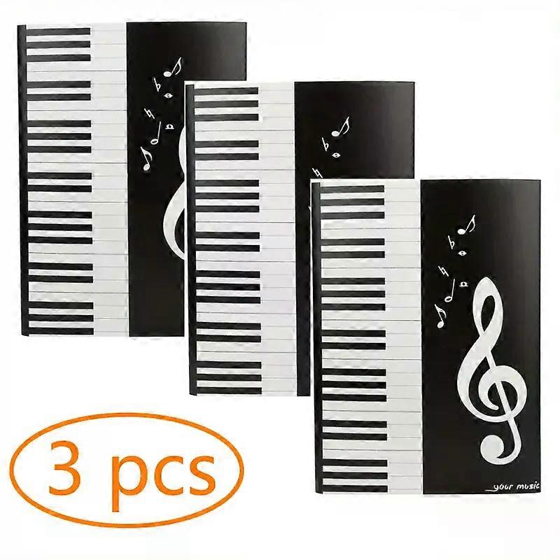 4 Pages Expand Music Folder A4 6 Pockets Music Storage Sheet Big Piano Score Folder Writing Modification Modify Sheet Music