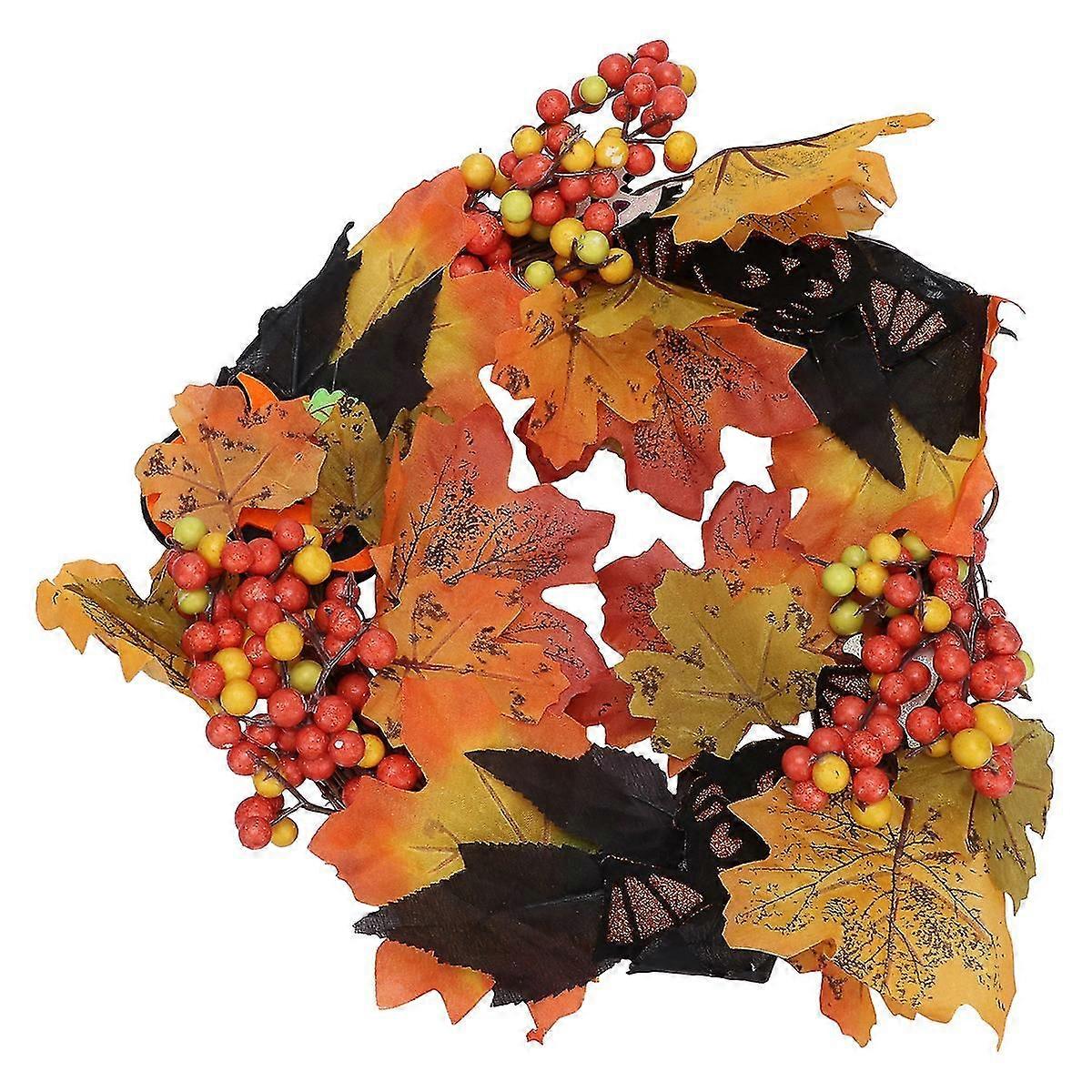 Artificial Maple Garland Home Maple Wreath Door Decoration(assorted Color)