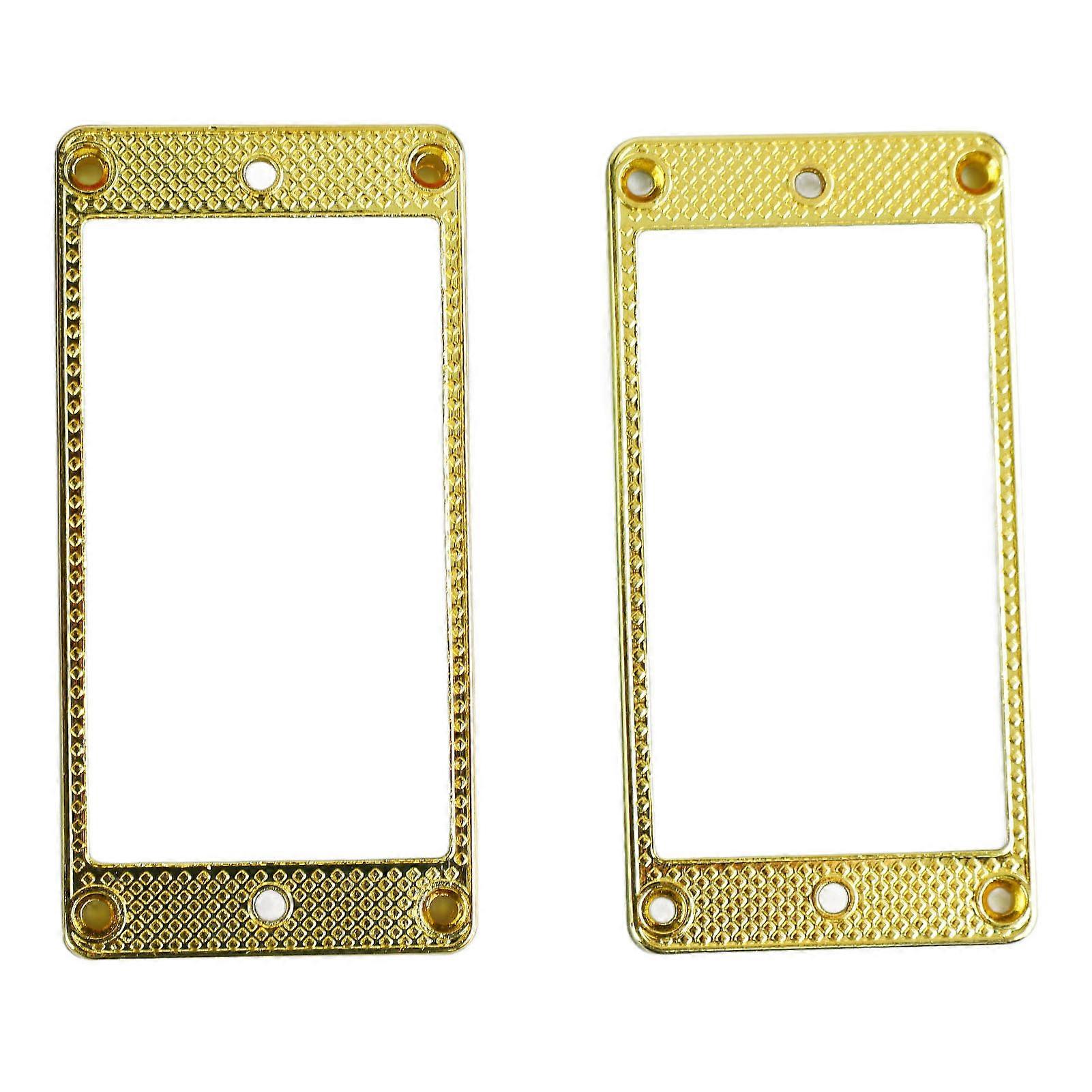 2 Pcs Metal Guitar Pickup Frames for Bridge and Neck Musical Instruments