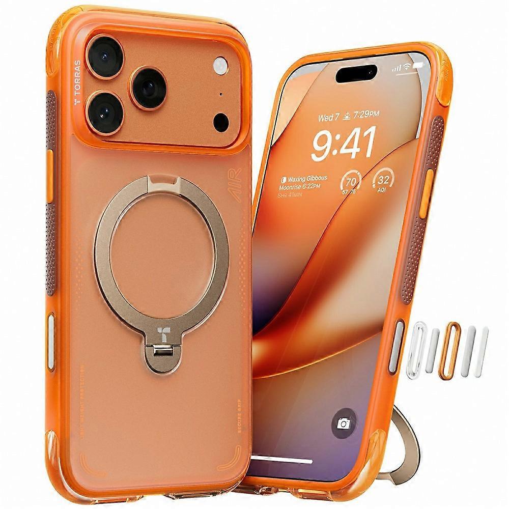 TORRAS Ostand Q3 Air Series Compatible For iPhone 17 Pro Magnetic Case Kickstand TPU PC Phone Back Cover