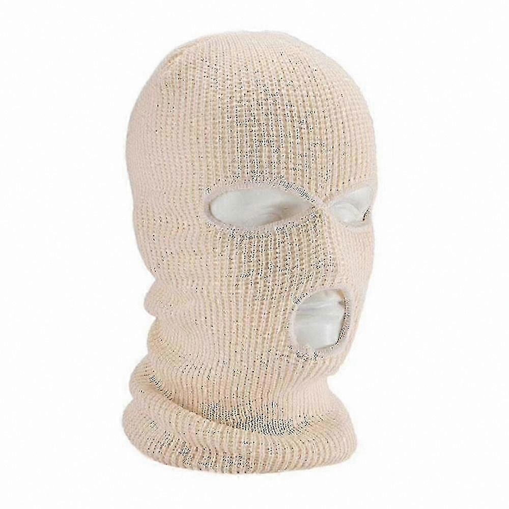 Winter Face Mask for Men - 3-Hole clava Beanie Hood for Skiing & Tactical Use Warm Fleece Skull Cap with Breathable Design