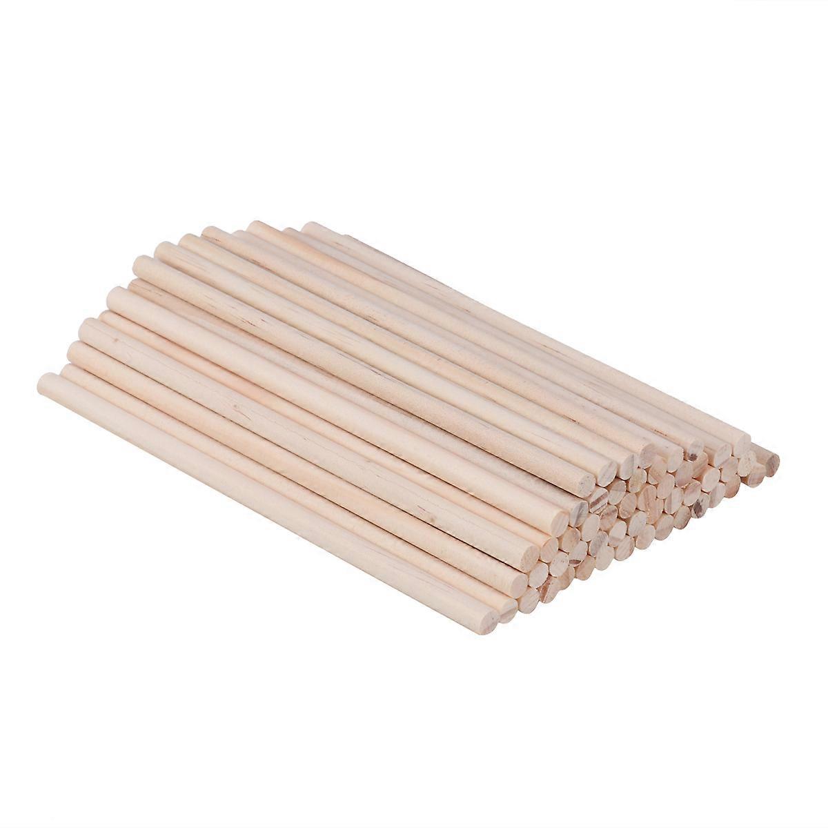 Wooden Round Dowel Rods Made of Pine for Craft Use 100Pcs Light Brown