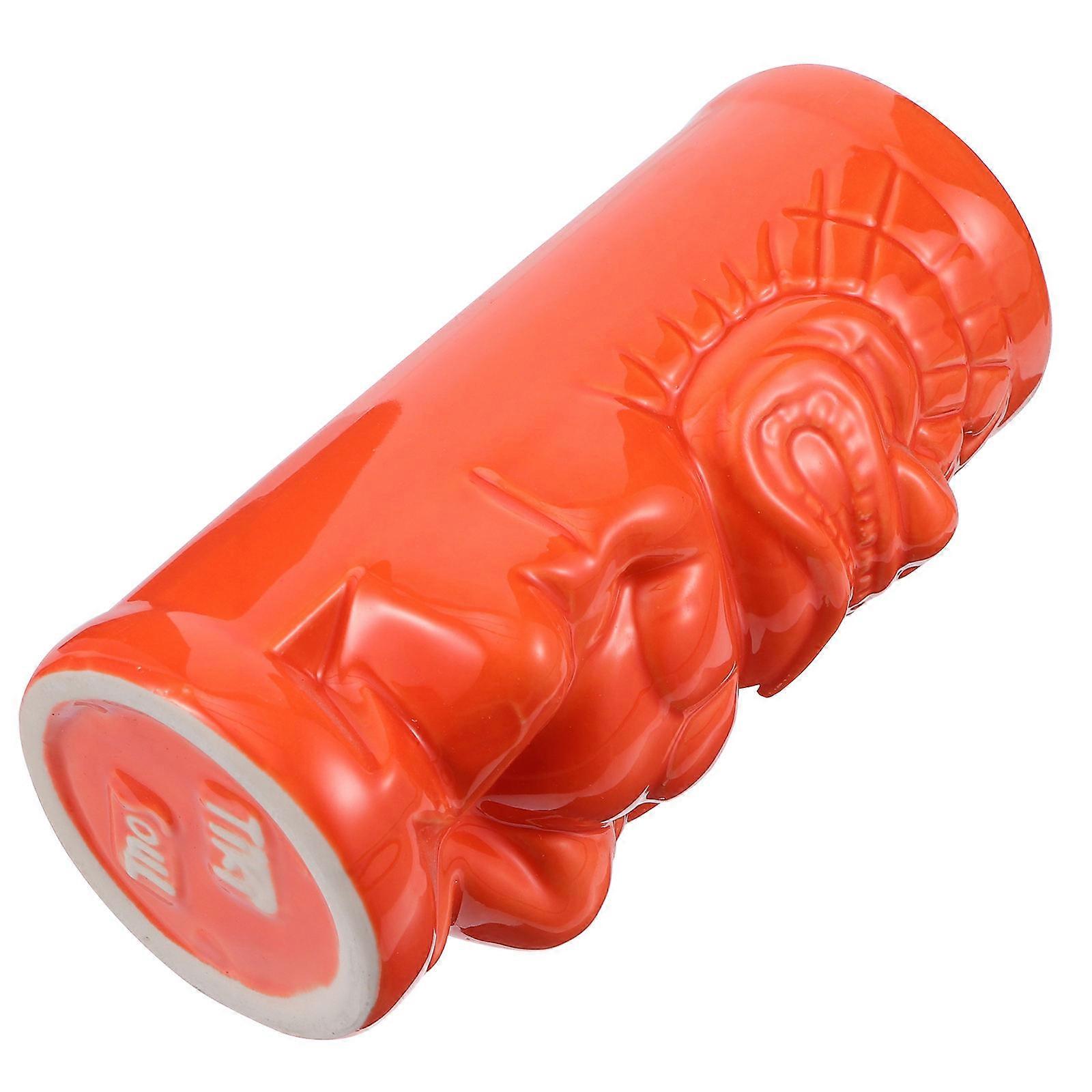 Funky Mugs Creative Wine Juice Cup For Adults Bar Use 370ml Orange Easy To Clean 1Set