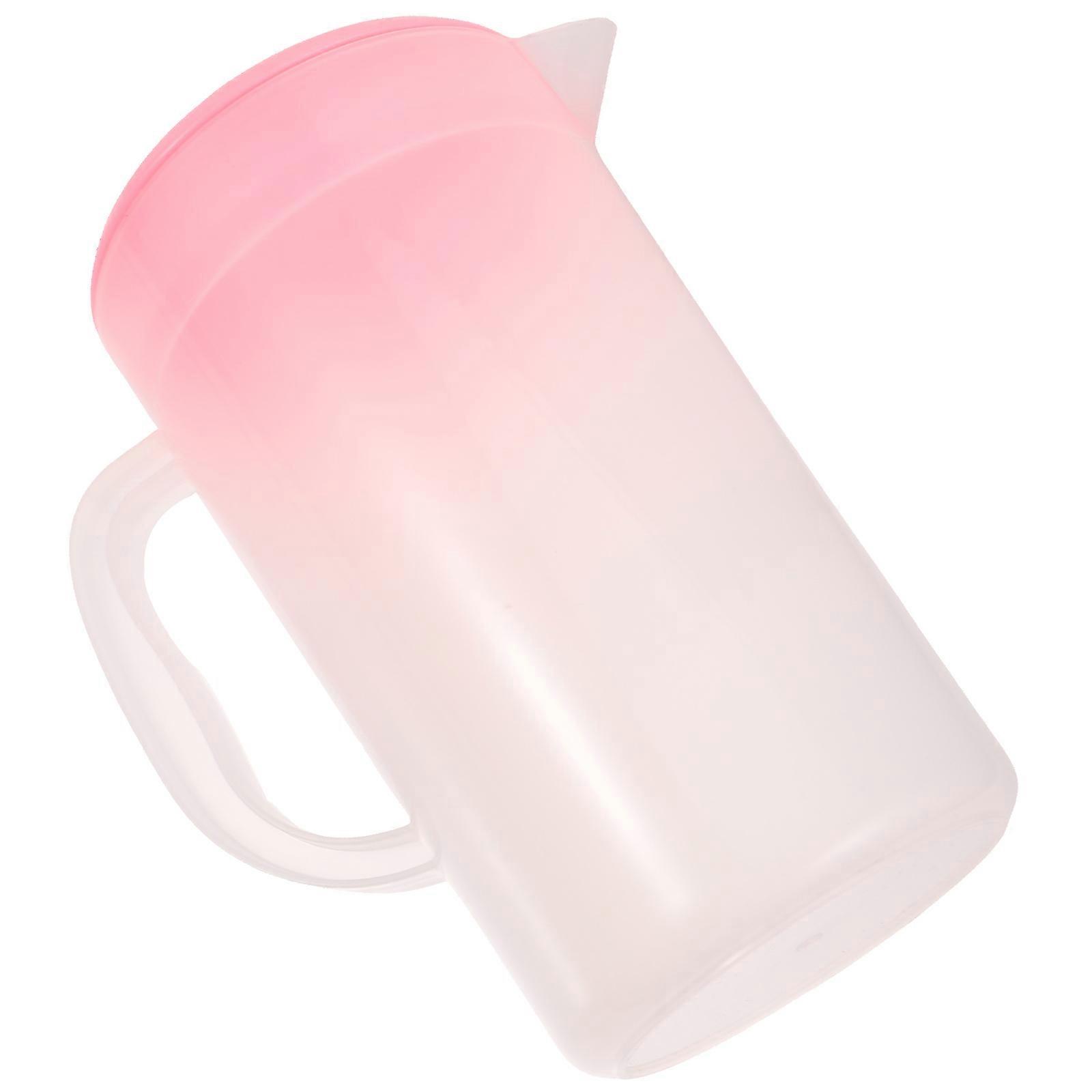 Pink Beverage Storage Pitcher Household Design For Thanksgiving Dinner 5.1x5.1x9.1in Large Capacity 1Pack