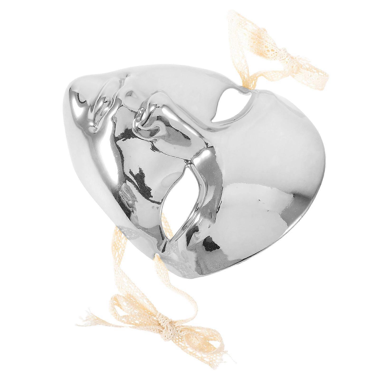 Silver Retro Masquerade Mask Set for Women 5Pcs with Delicate Facial Design