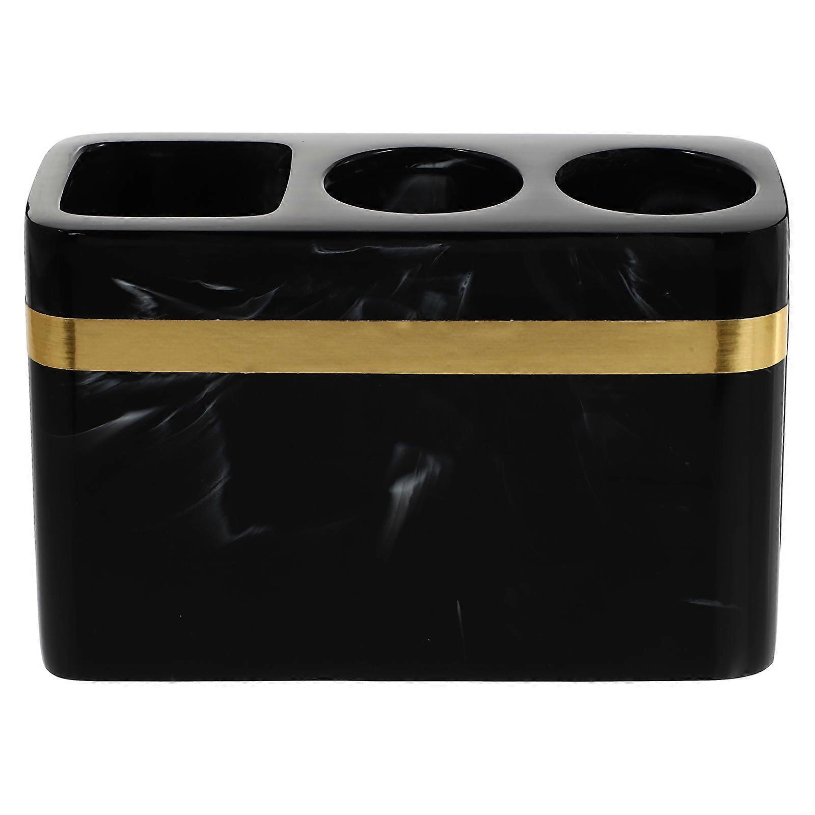 Bathroom Toothpaste Wash Patterned Edge Stylish Resin 13.9X8.8X5.5CM 1Pcs