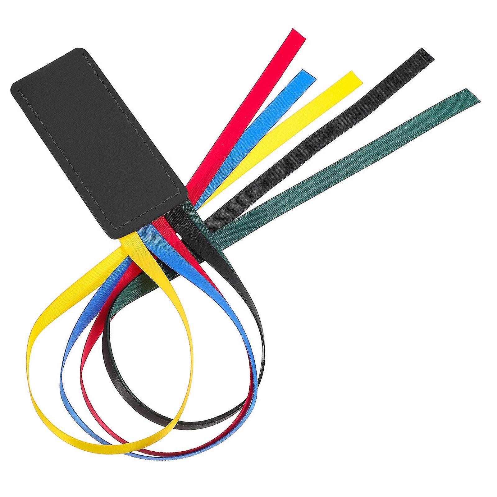 Ribbon Bookmark Page Marker Classic Design Rectangular Black 37.00X3.00X0.40CM For Students Reading 3Pcs