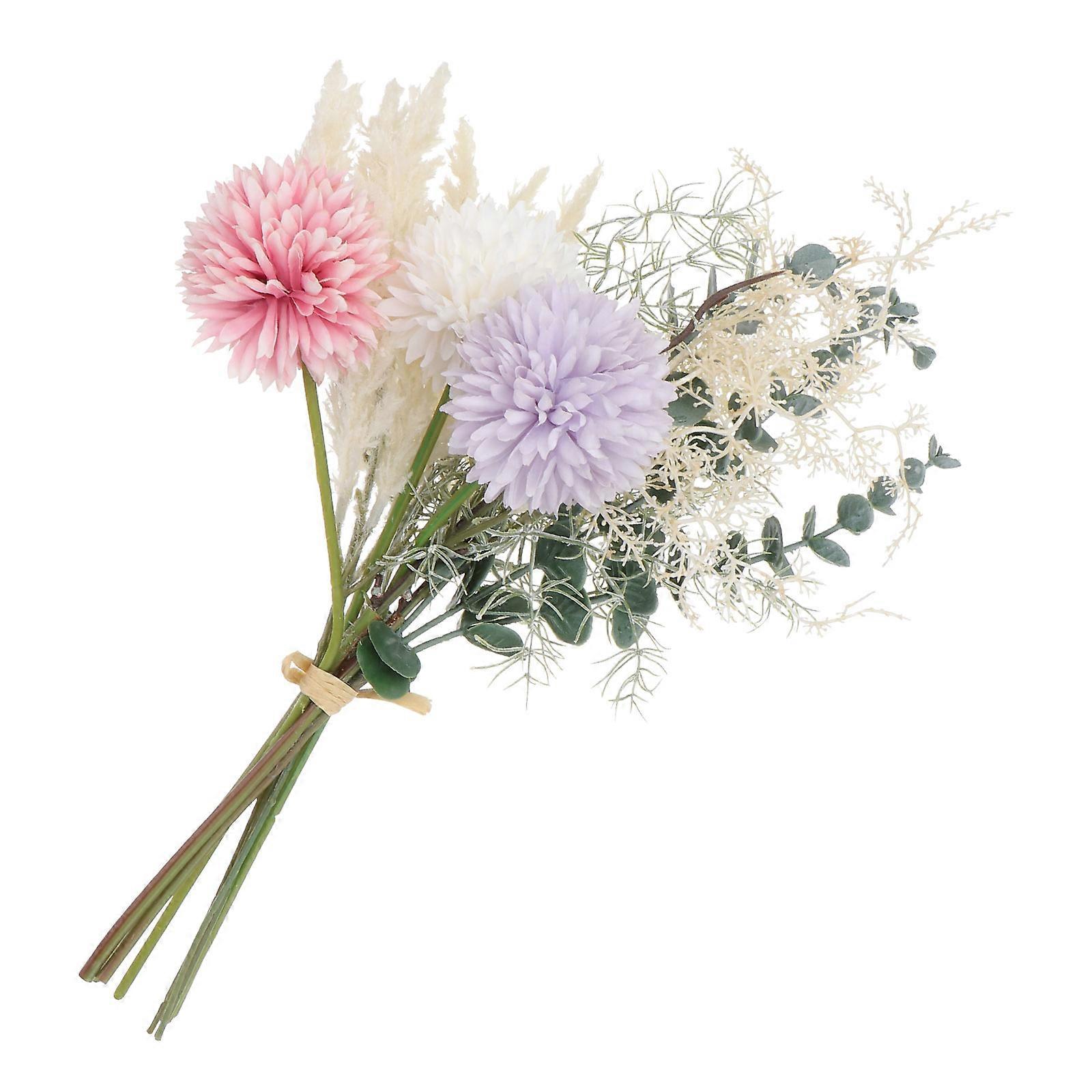 Bride Holding Flowers Simulation Bouquet Table Centrepiece Realistic Pink 38x30cm Study Room 1Set