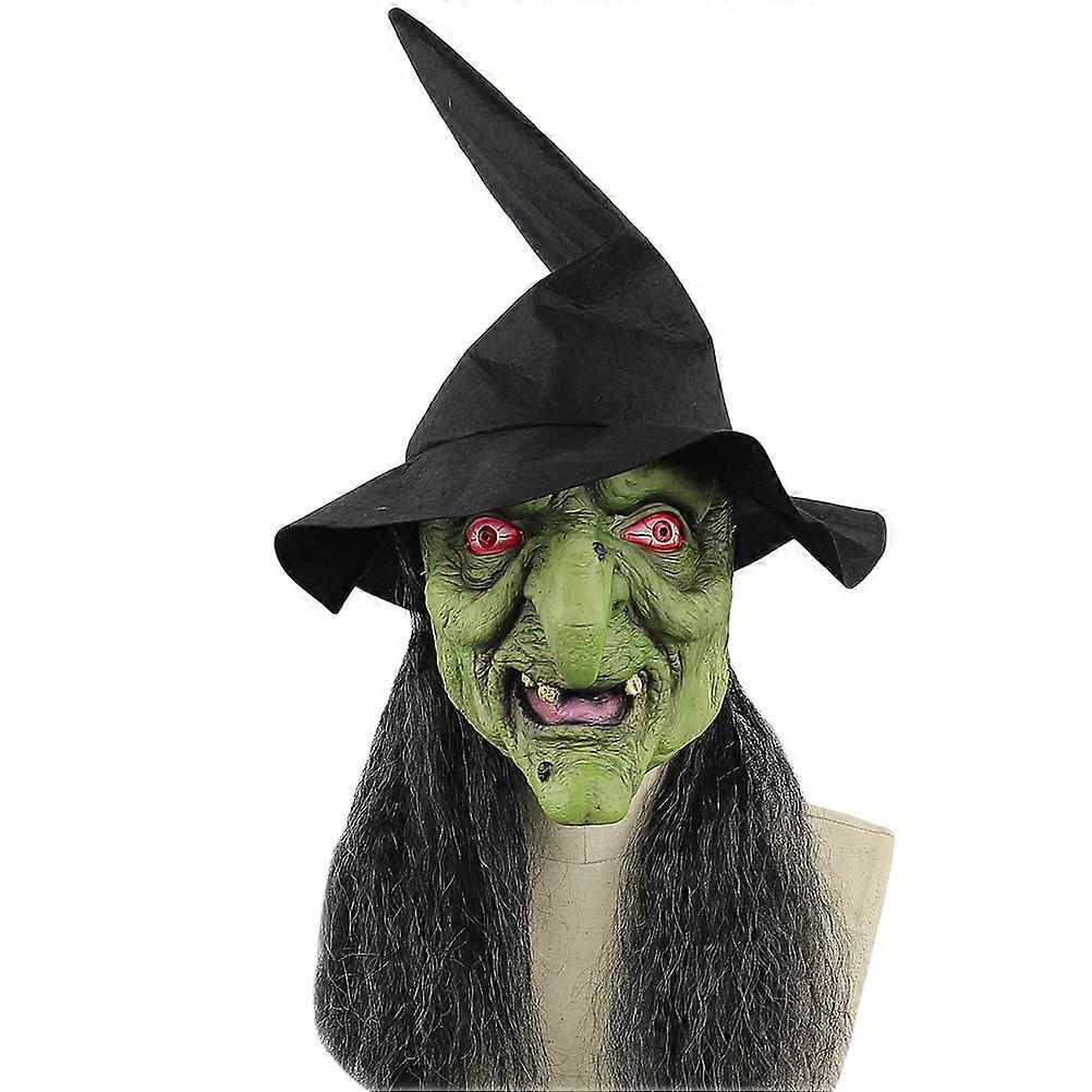 Halloween Creepy Mask Horrific Witch Mask for Halloween 2Pcs Set