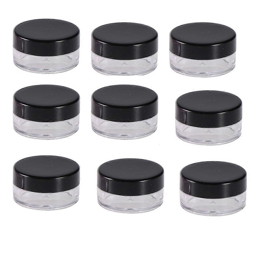 Travel Empty Bottle Black 2.9x2.9x2.2cm Refillable Storage 10Pcs