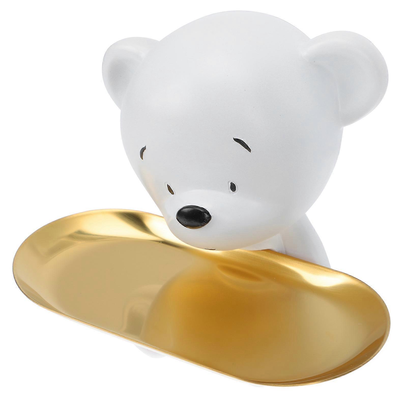Decorative Desktop Tray Bear Modeling for Sundries Organizer 2Pcs