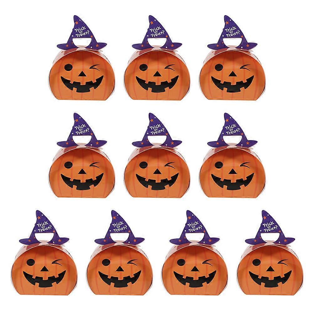 Halloween Candy Holders Paper Box for Storage 80Pcs Orange Sweets Box