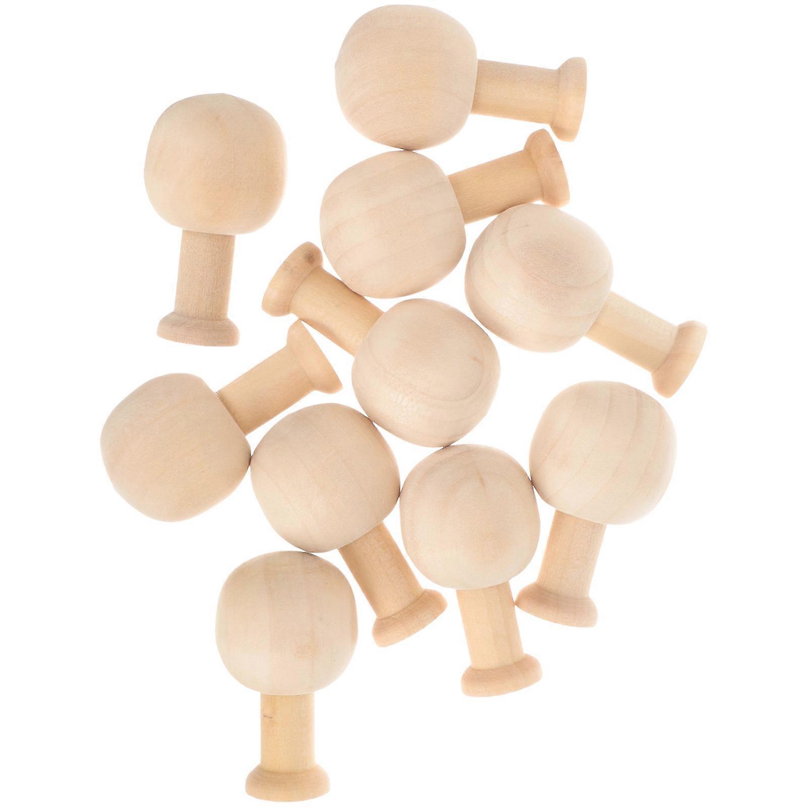 Mini Wooden Trees for Easter Decorations 40Pcs DIY Wood Trees Beige