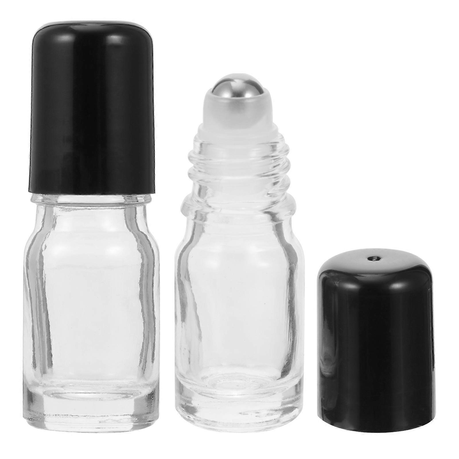 Refillable Essential Oil Bottles Glass Roll on for Storage 25Pcs 5ml Clear