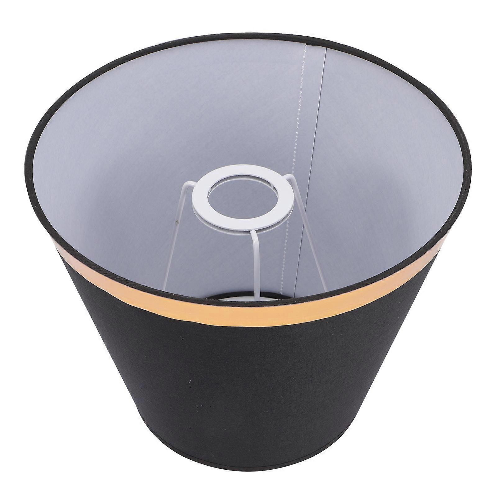 Black Fabric Drum Lamp Shade for Decor 2Pcs Decorative Lamp Covers