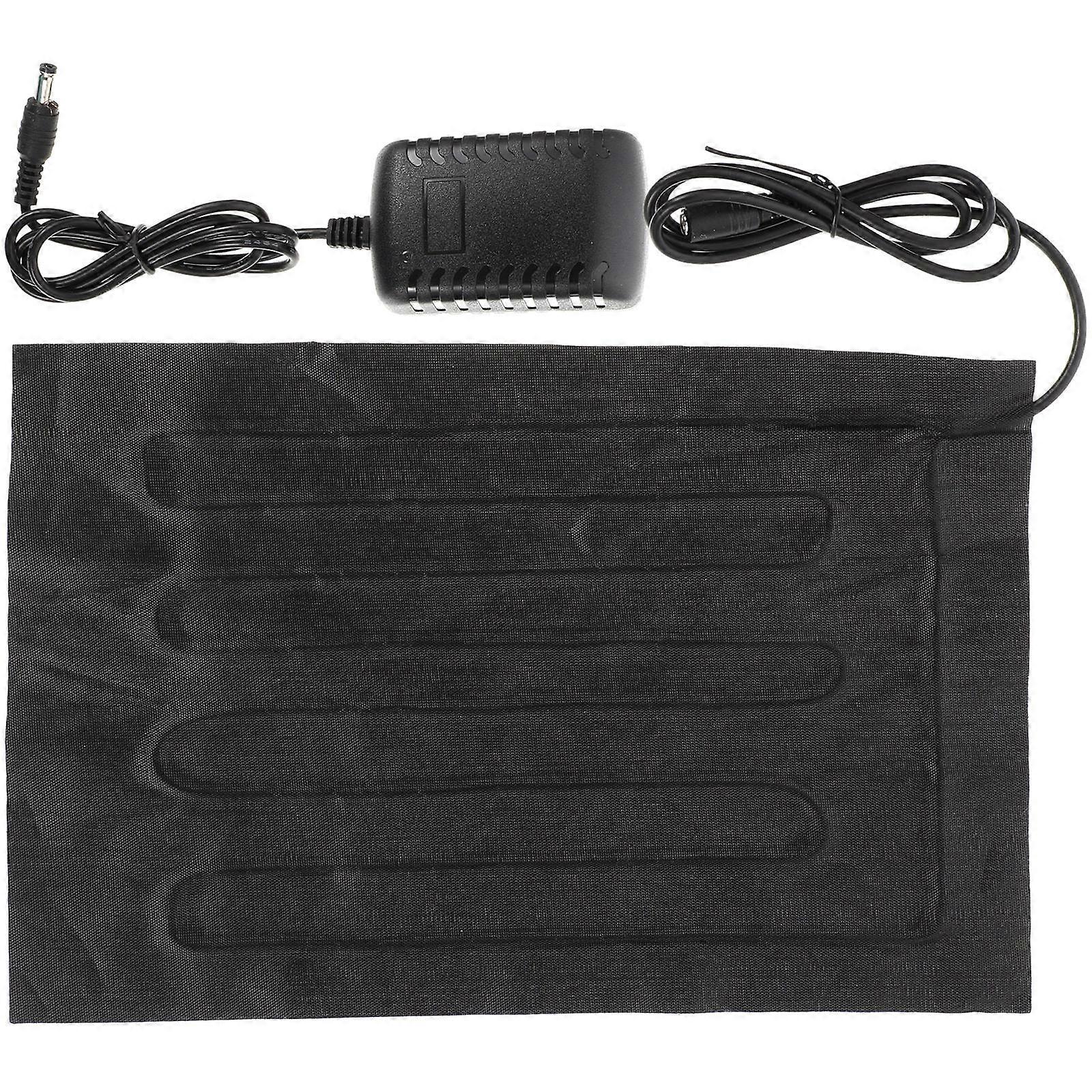Convenient Reptile Mat 2Pcs Black Heating Pad for Pet Warming Use