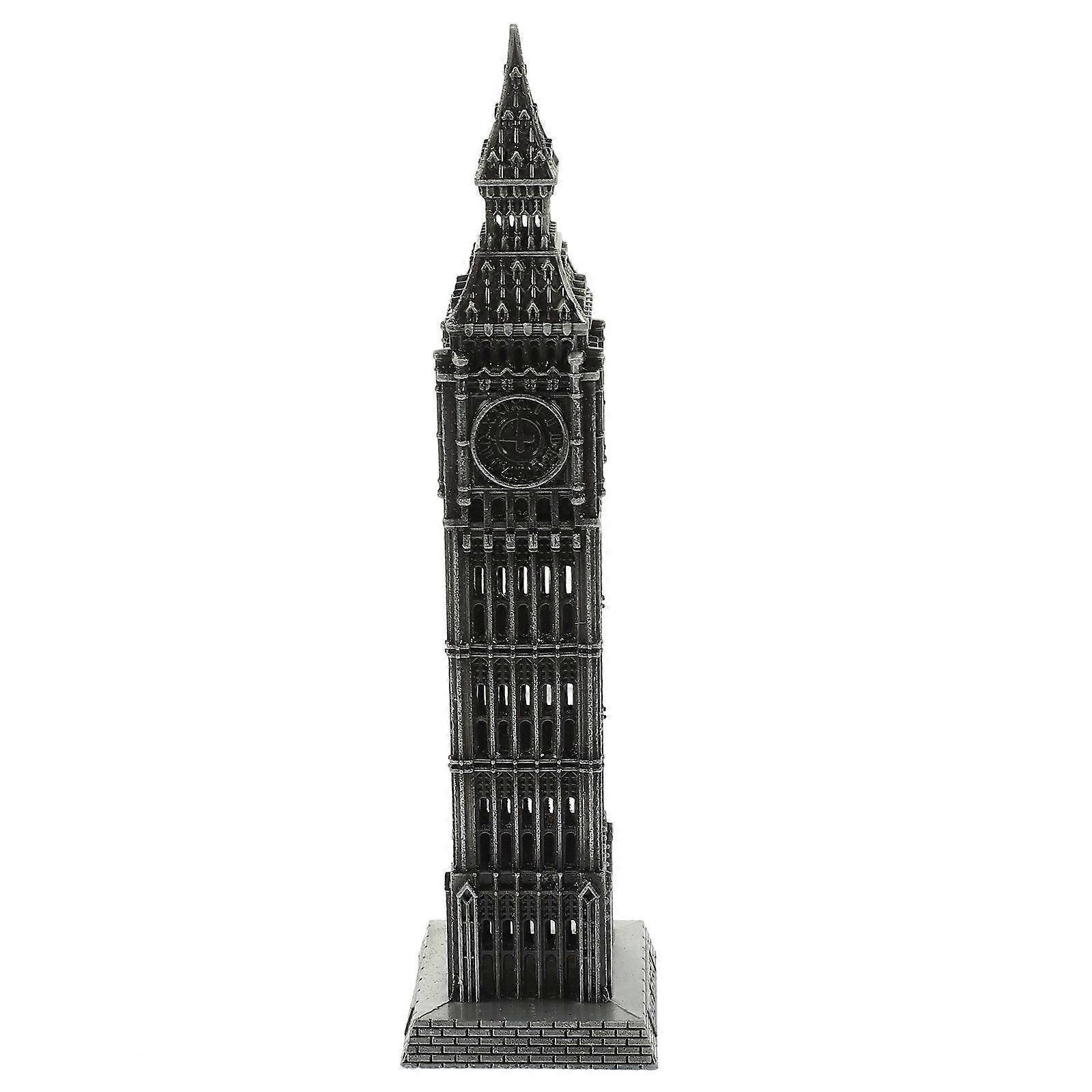 Big Desktop Architecture Model for Decoration 3Pcs Silver Alloy