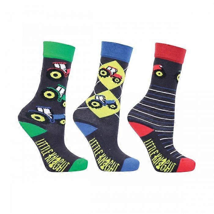 Little Knight Boys Tractor Collection Socks (Pack of 3)