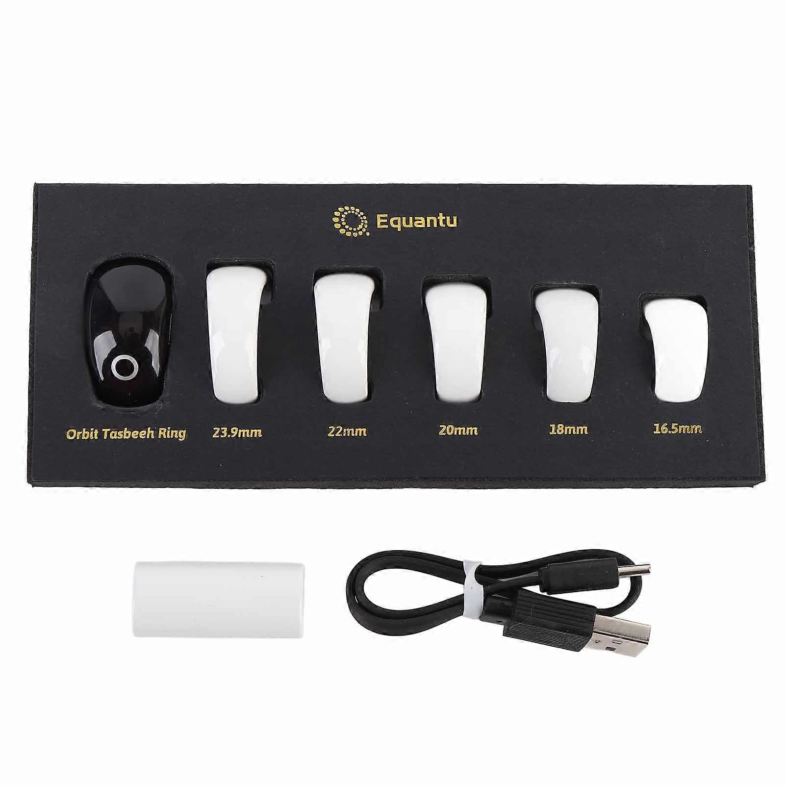 Electronic Finger Counter IP68 Rating Digital Display Handheld Touch Counter with 5 Different Rings White