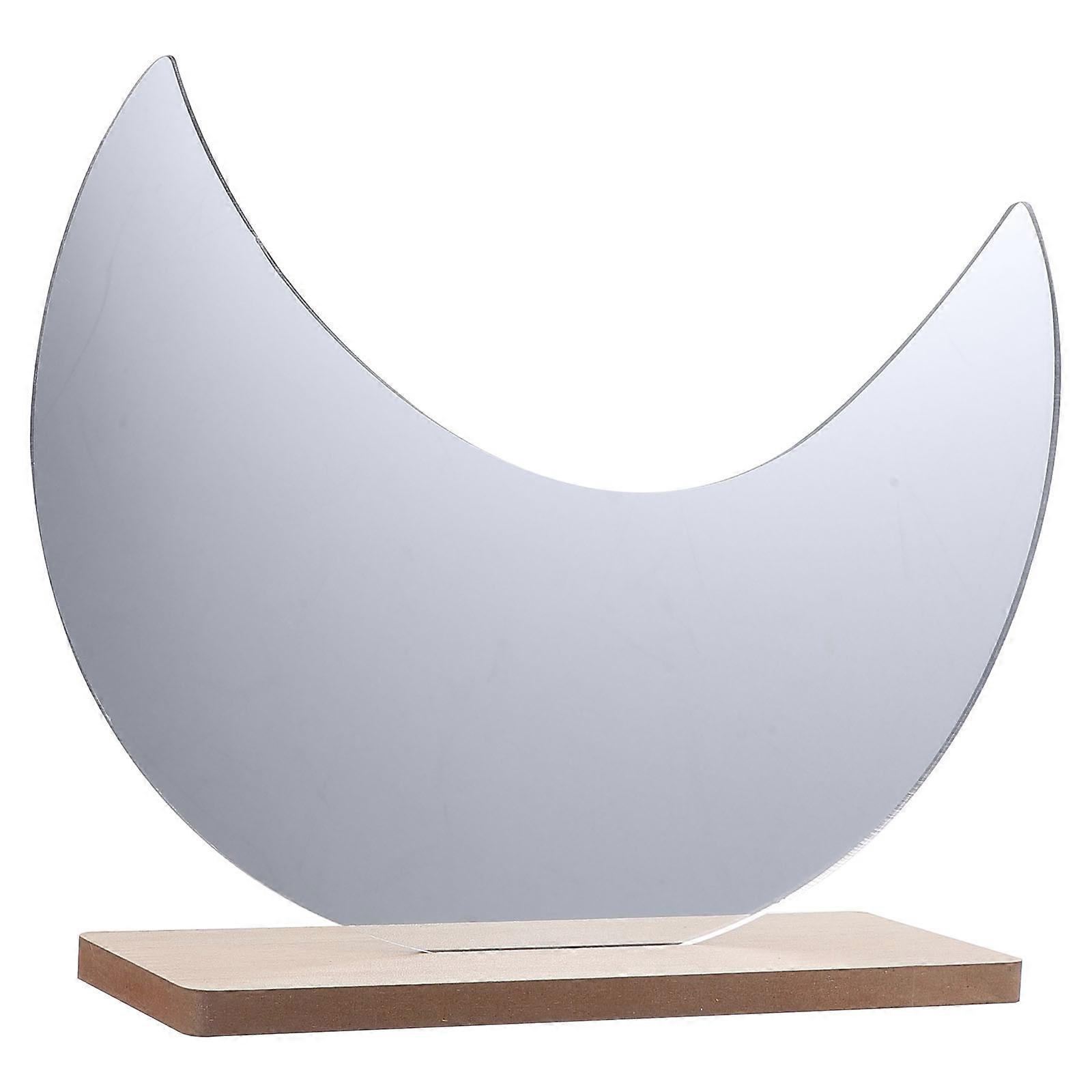 Table Mirror Wooden Stand Makeup Mirror for Home 4Pcs Group