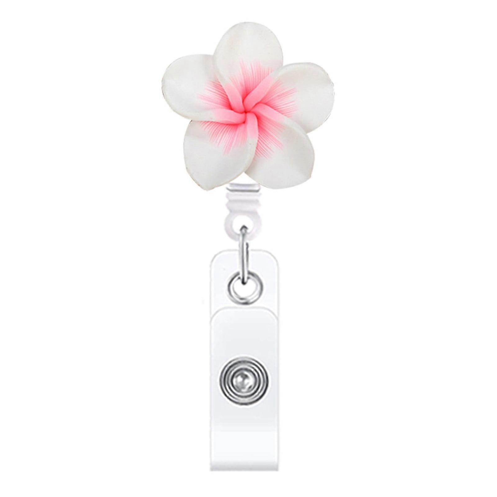 COOLL Badge Holder Easy to Assemble Pull Clasp Design Practical Retractable Flower Decorative Badge Reel