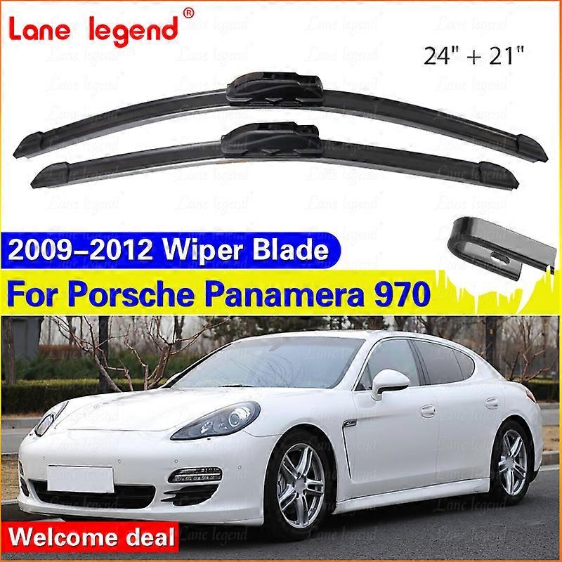 Applies to Wiper LHD Front Wiper Blades For Porsche Panamera 970 2009 - 2012 Windshield Windscreen Window Car Rain Brushes 24"+21"