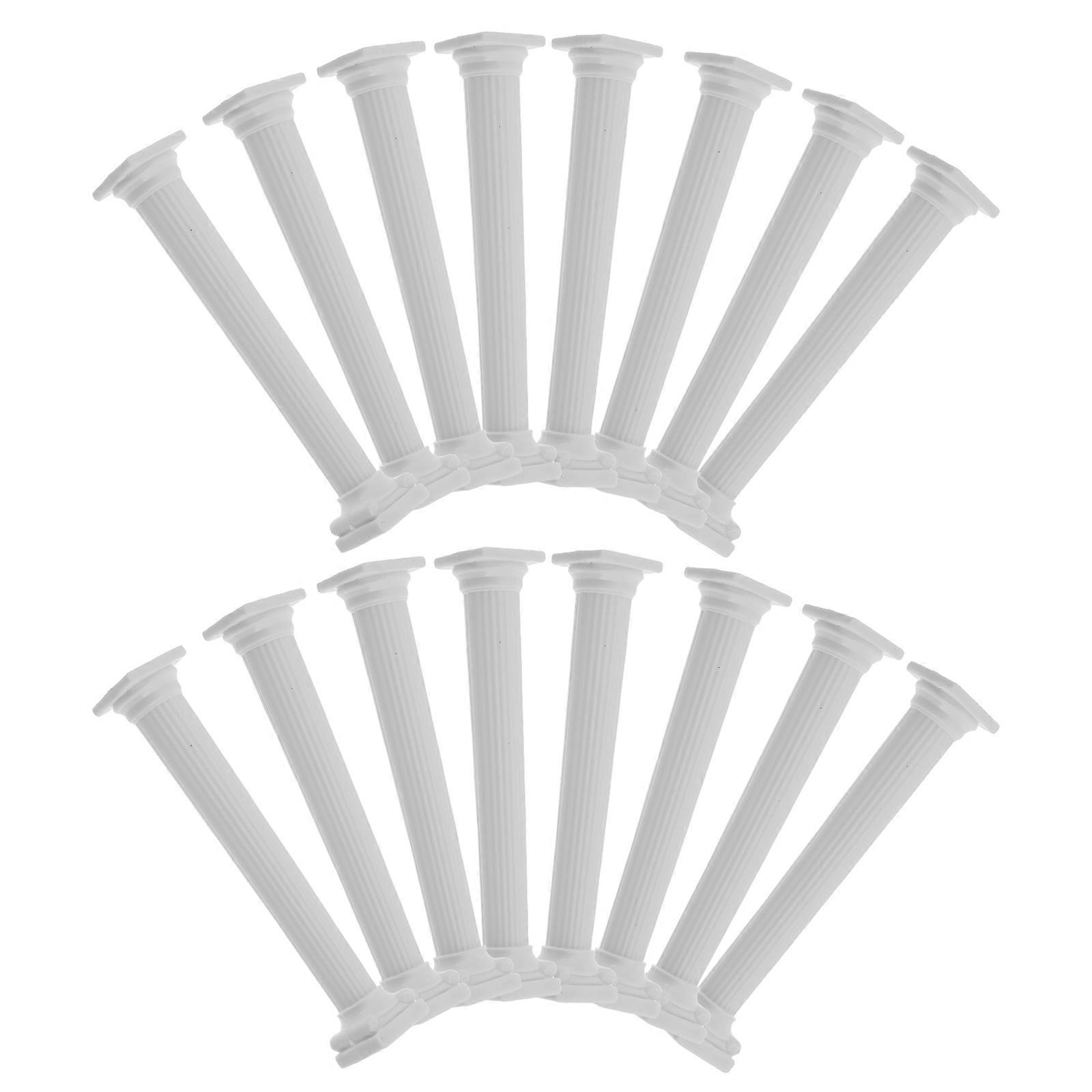 Roman Column Model for Decoration Plastic Miniatures 16Pcs White Columns