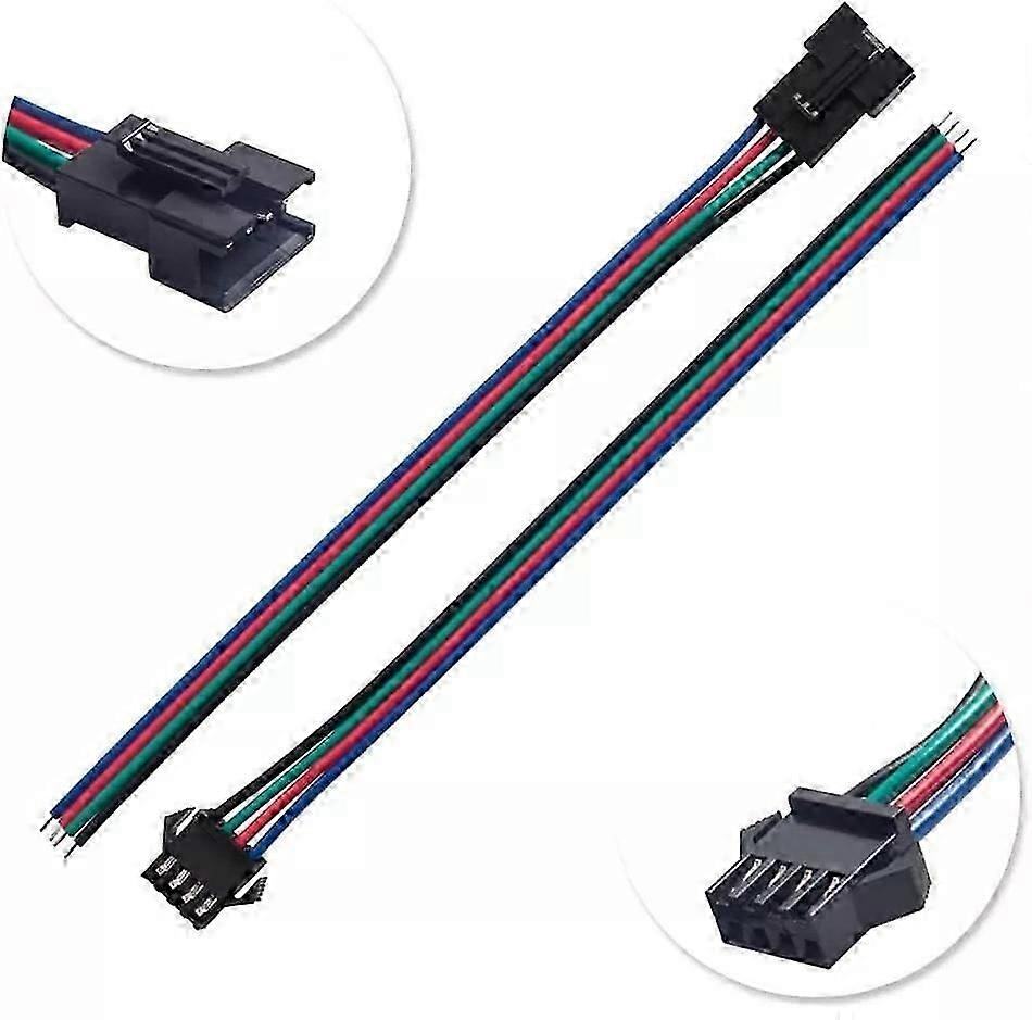 1 pair JST SM 4 pin male socket with cable 150mm LED light strip 15 cm