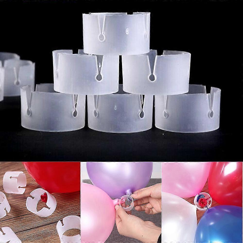50/100pcs قوس بالون مشبك حزب بالون مقاطع حلقات موصل
