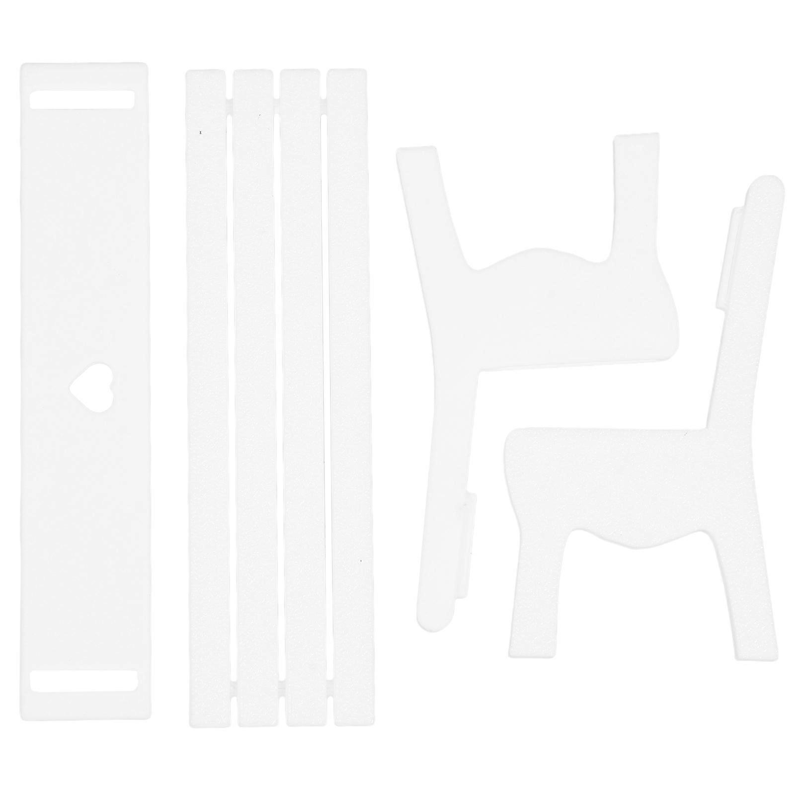 White Miniature Park Bench Model for DIY Decor with 5Pcs Mini Benches