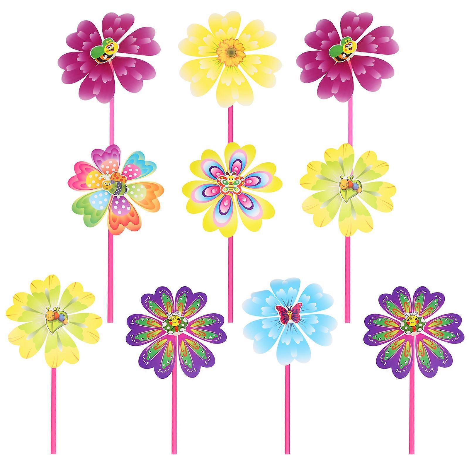 Plastic Pinwheels Yard Windmill for Decoration 20Pcs Creative Wind