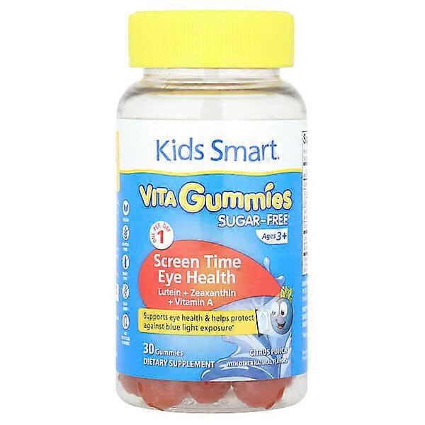 Kids SmartÃÂÃÂÃÂÃÂ® Vita Gummies, Screen Time Eye Health, Sugar Free, Ages 3+, Citrus Punch, 30 Gummies