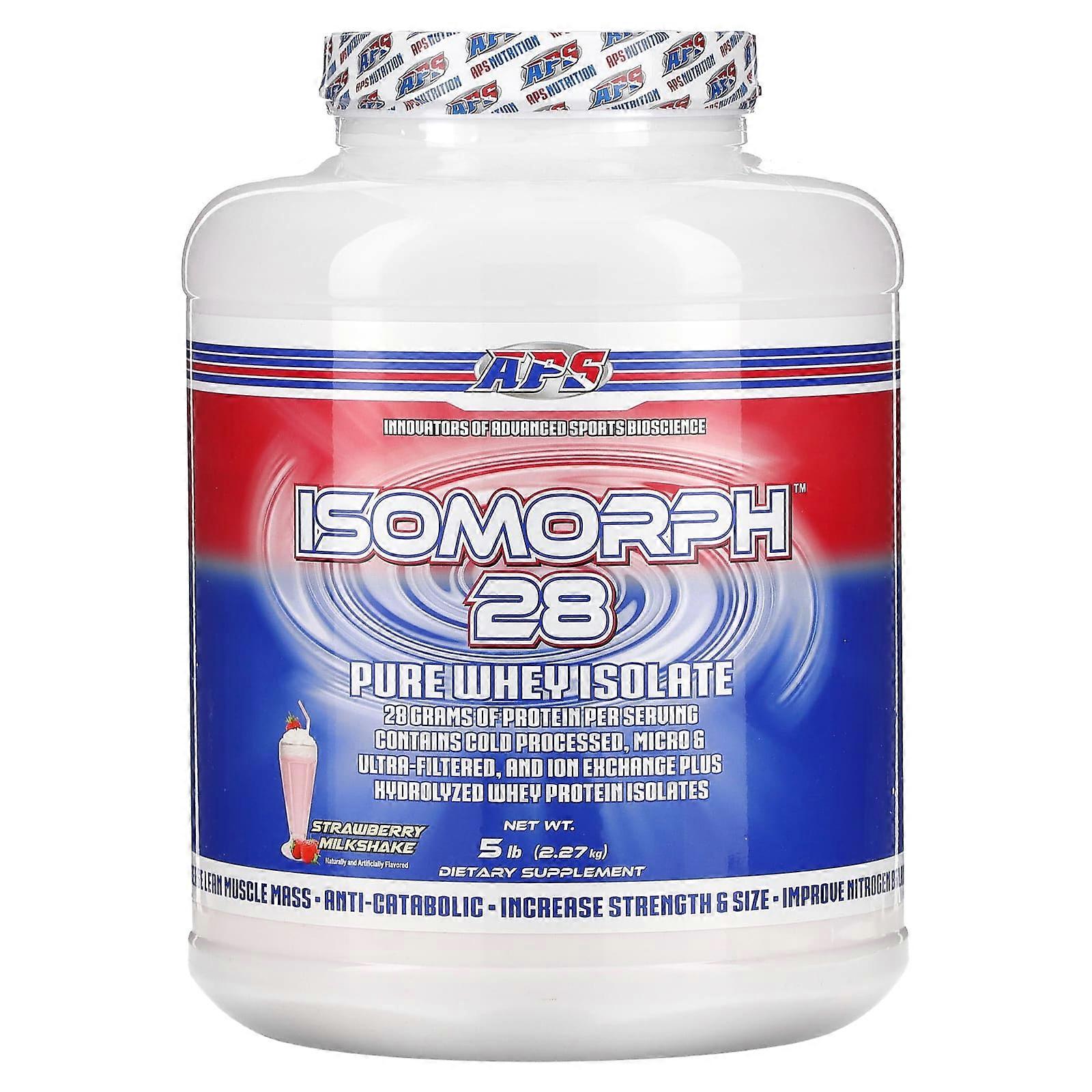 Isomorph 28, Pure Whey Isolate, Strawberry Milkshake, 5 lb (2.27 kg)