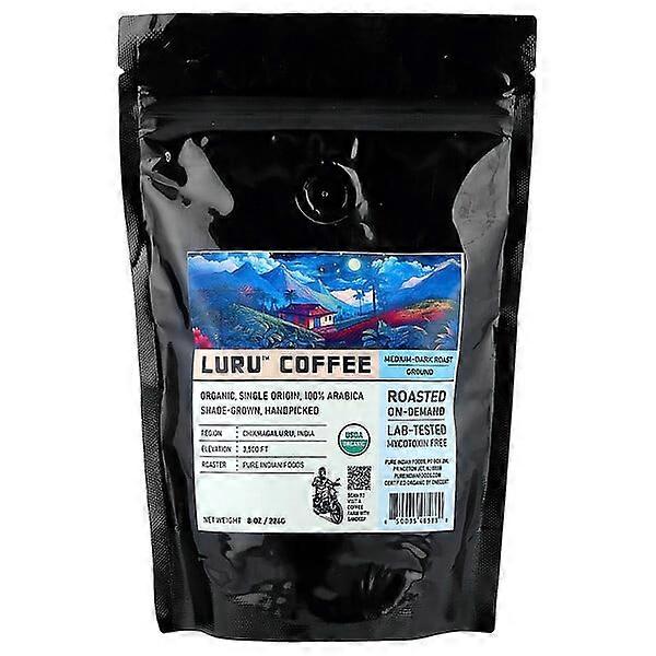 Pure Indian Foods, LuruÃÂÃÂ¢ÃÂÃÂÃÂÃÂ¢ Coffee, Ground, Medium-Dark Roast, 8 oz (226 g)