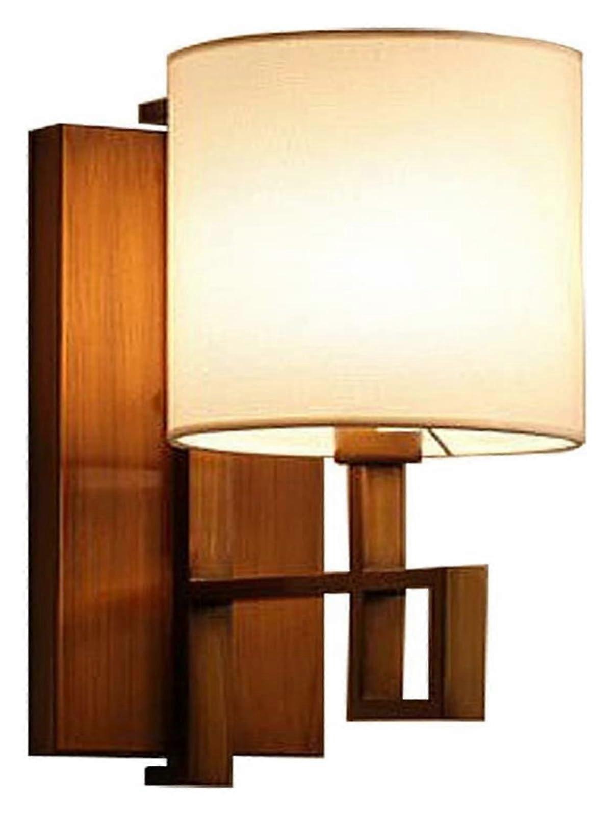 Wall Light Sconces E14 Wall Lamp, Fabric Lampshade, Rustic Corridor Decor