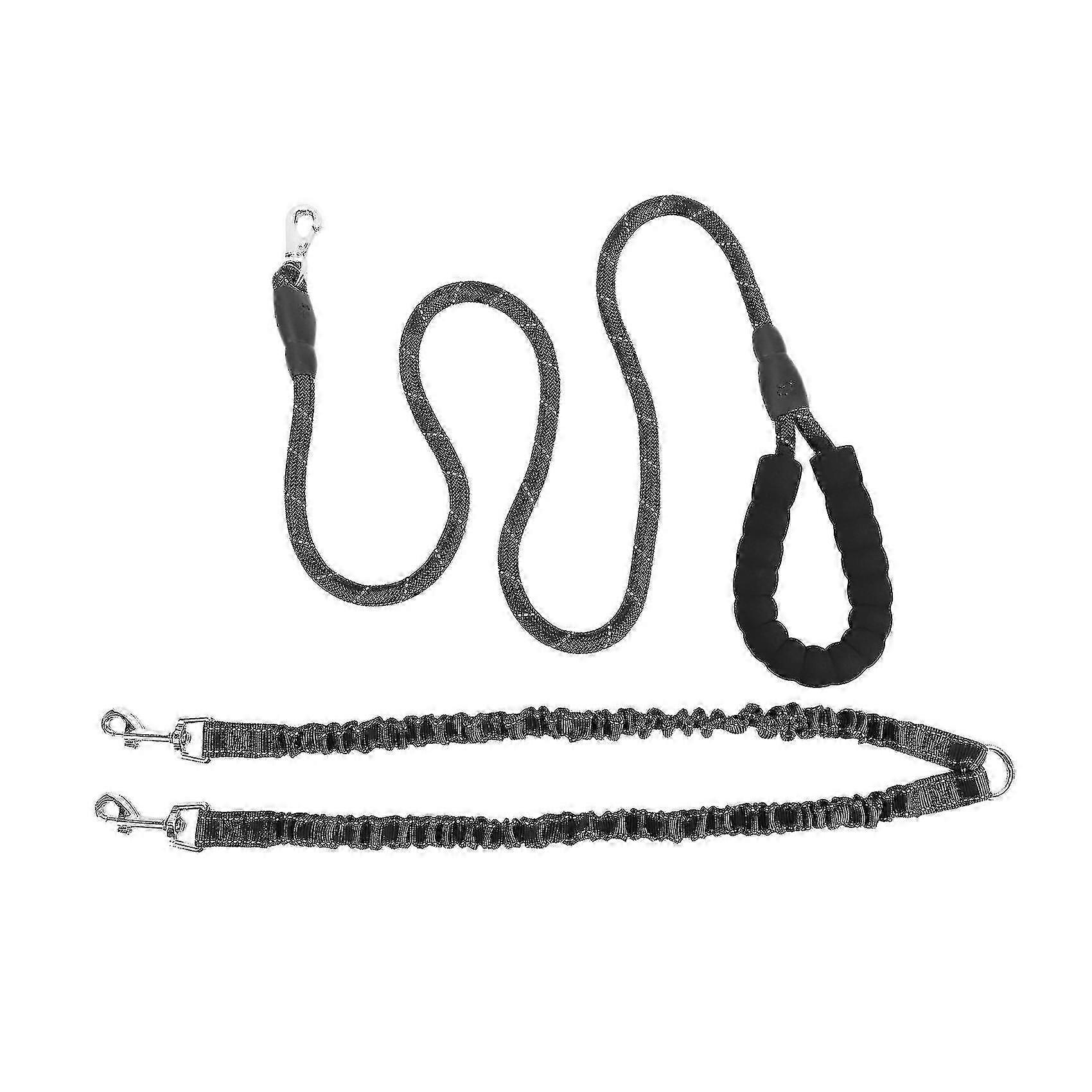 Double Leash, 360 Turn Double Leash Black, Medium