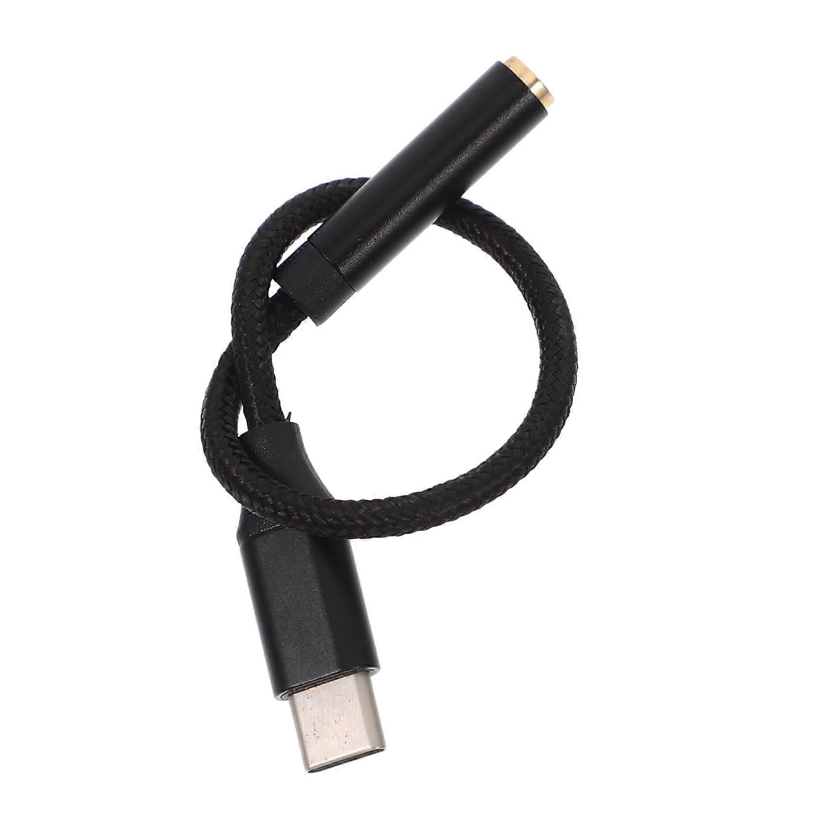Type C to Headphone Adapter Cable Durable Earphone Converter For Audio Smartphones And Laptops Flexible Tangle Design